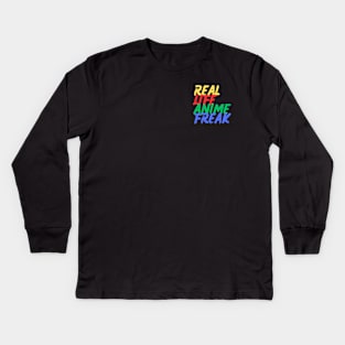 Real Life Anime Freak (Mood Colors) - Pocket ver. Kids Long Sleeve T-Shirt